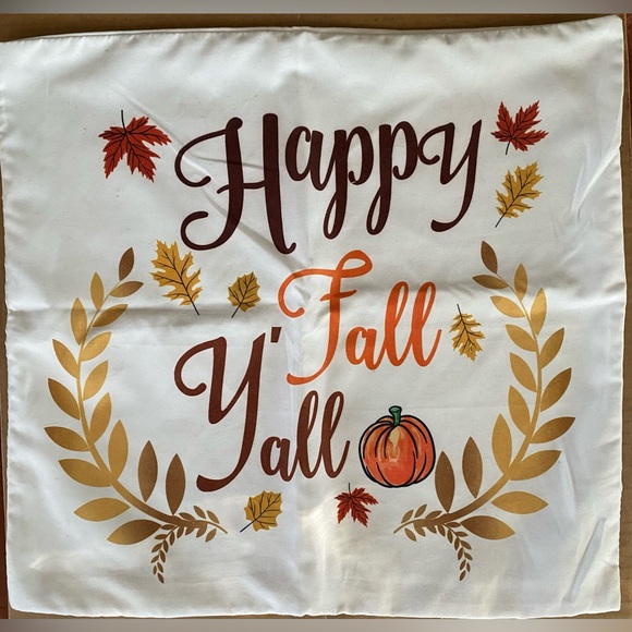 Fall Themed Pillow Covers 18 x 18  Set of 4 - Picture 4 of 5